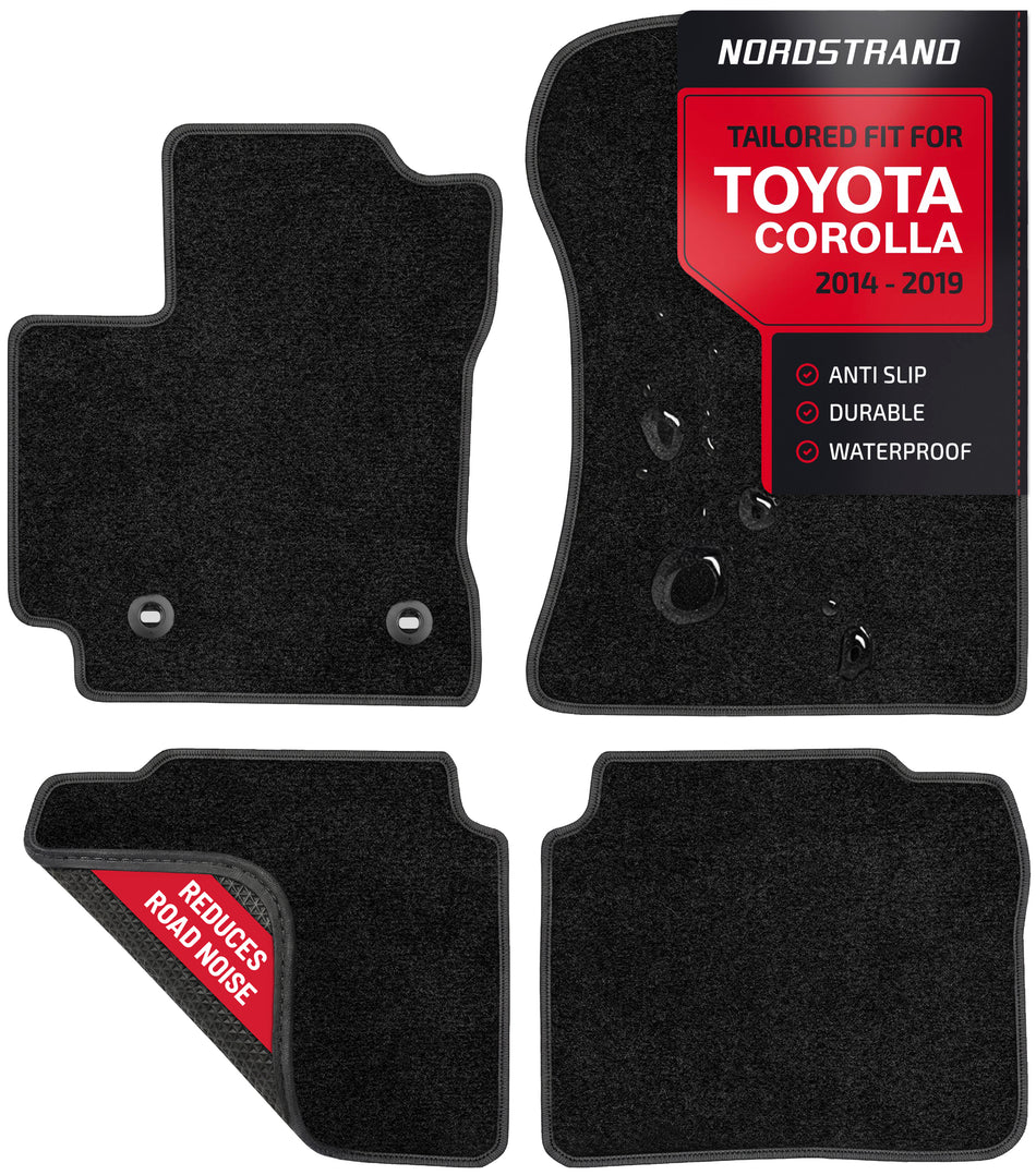 Set of 4 Floor Mats for 2014-2019 Toyota Corolla
