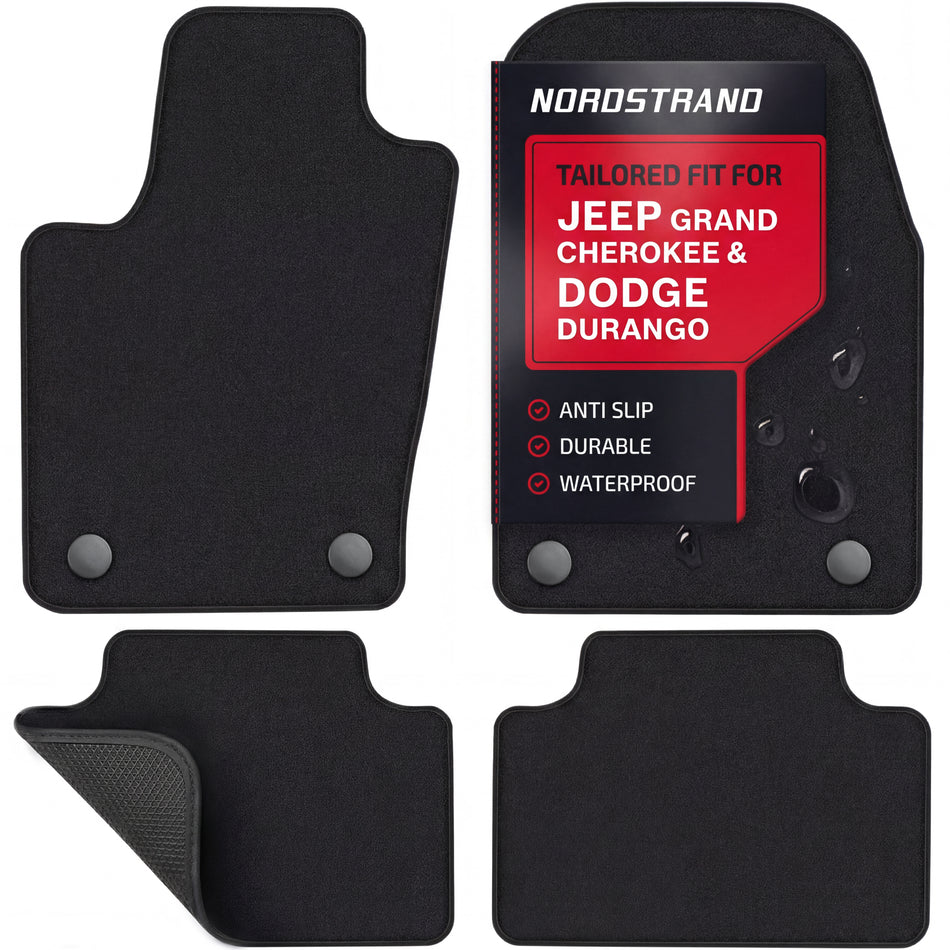 Set of 4 Floor Mats for 2011-2022 Jeep Grand Cherokee WK2